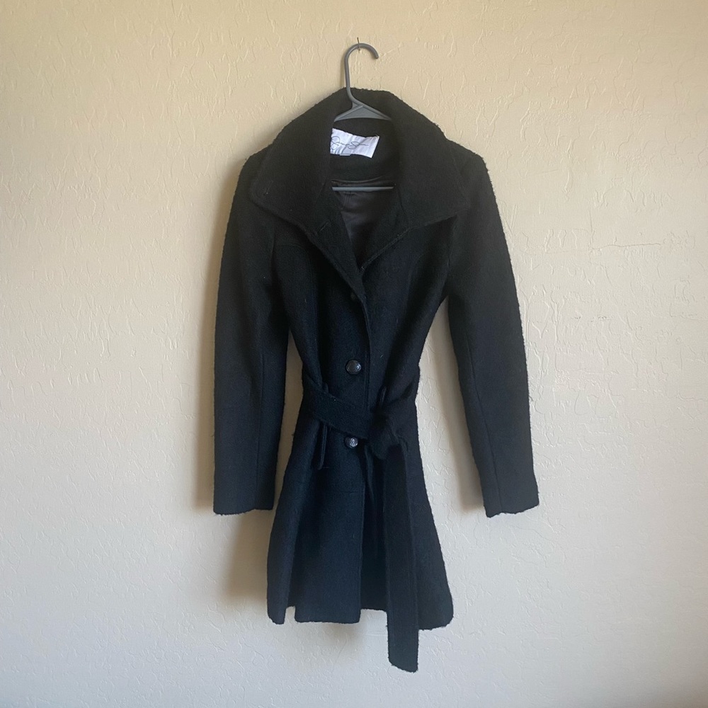 Jessica Simpson Black Peacoat